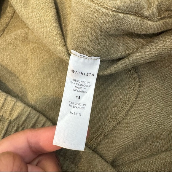 athleta farallon heathered wide leg crop GREEN SIZE 18 - Picture 8 of 13